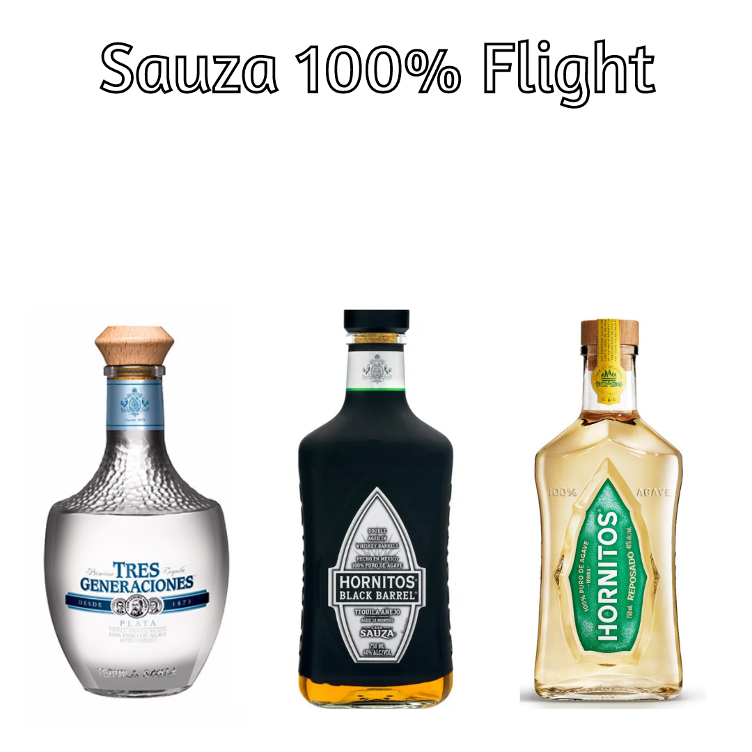 Sauza 100 Agave Tequila Flight Reposado Bar & Bodega