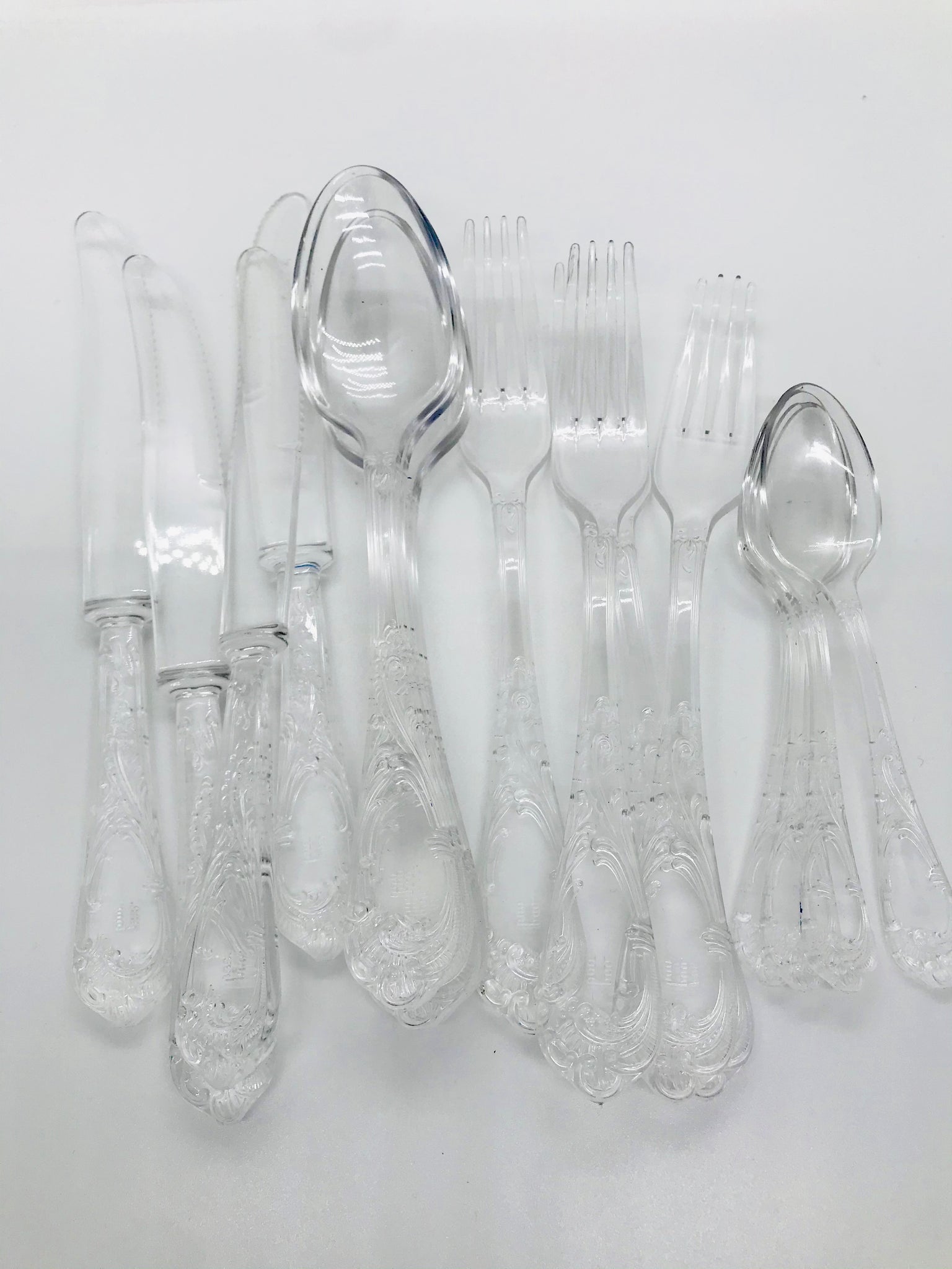 Clear Acrylic Cutlery 4 Place settings