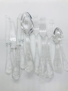 Clear Acrylic Cutlery 4 Place settings
