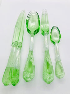 Green Acrylic Cutlery 4 place settings