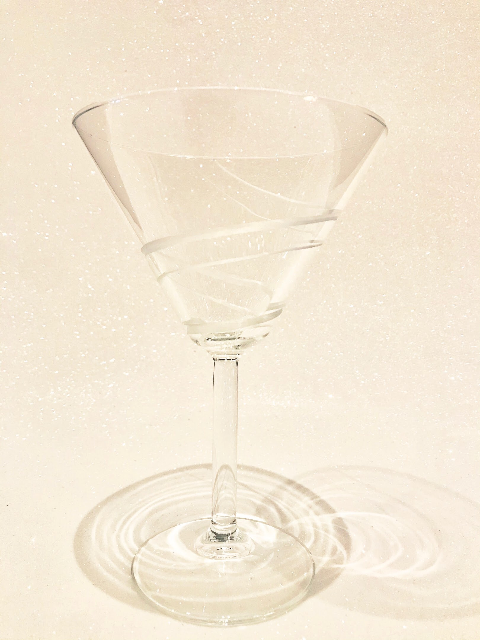 Etched Swirl Martini Glass